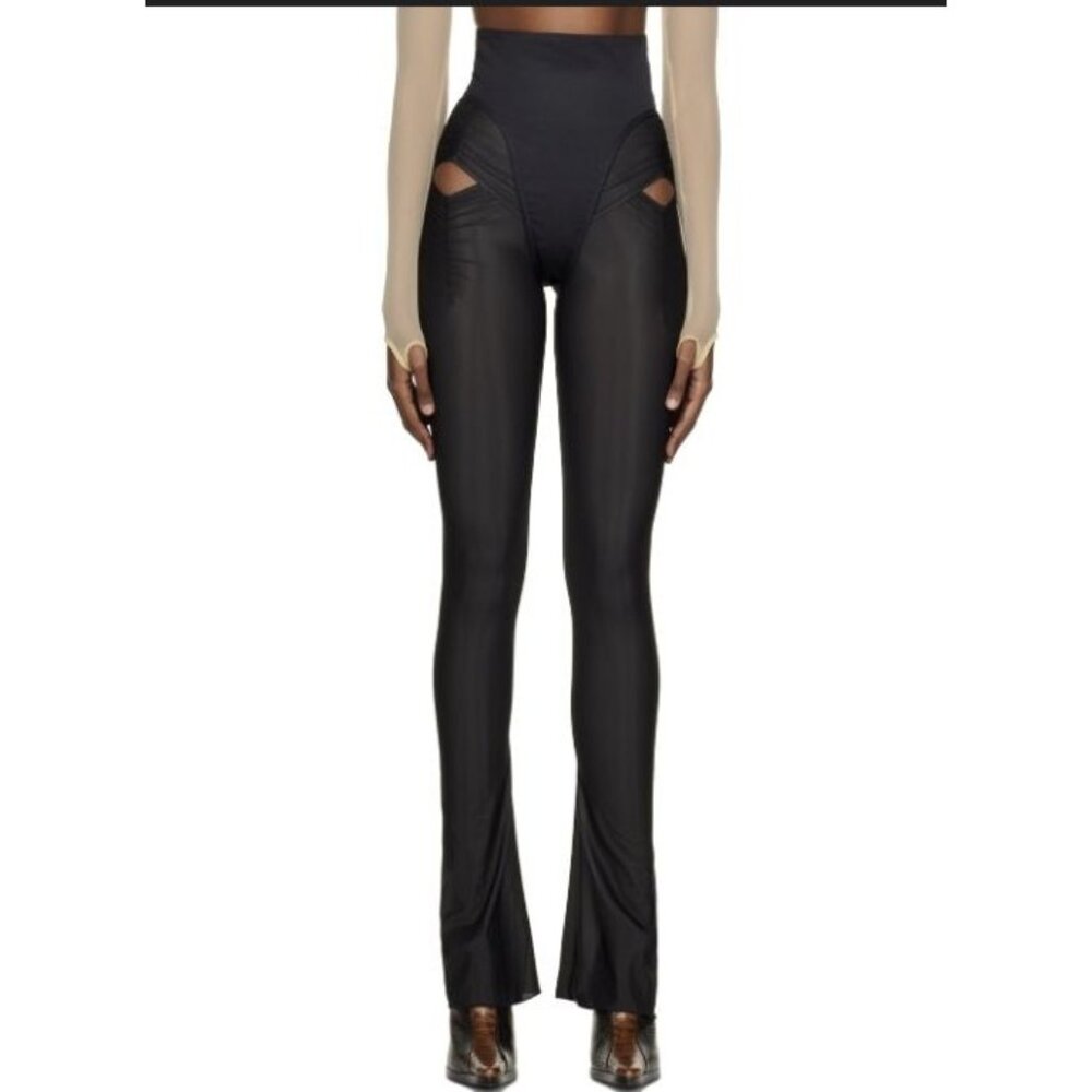 High-Waisted Black Cut-Out Pants